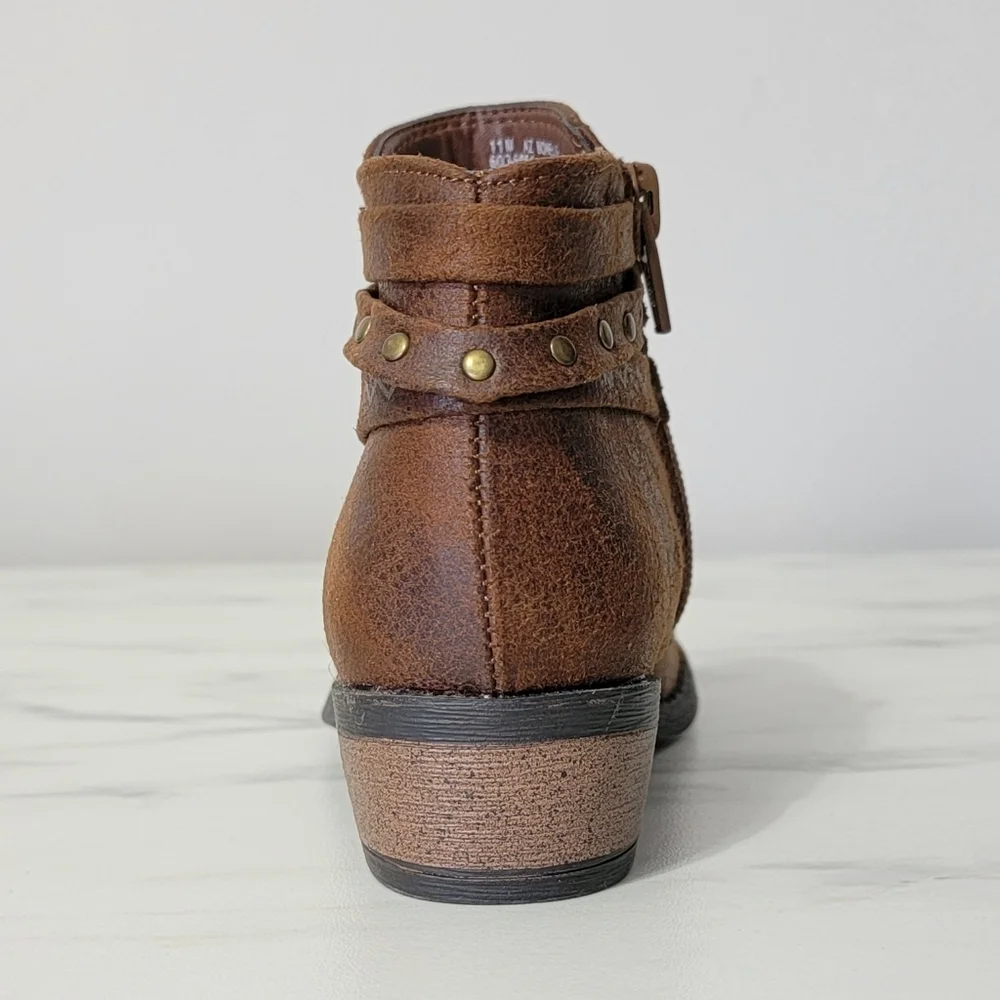 Kids Brown Cowgirl / Western Ankle Boots Toddler Size 11 - Never Worn